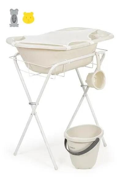 Set pentru baie bebe din 7 piese BabyJem - Sand Begie