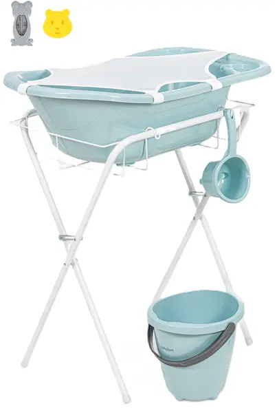 Set pentru baie bebe din 7 piese BabyJem - Soft Blue