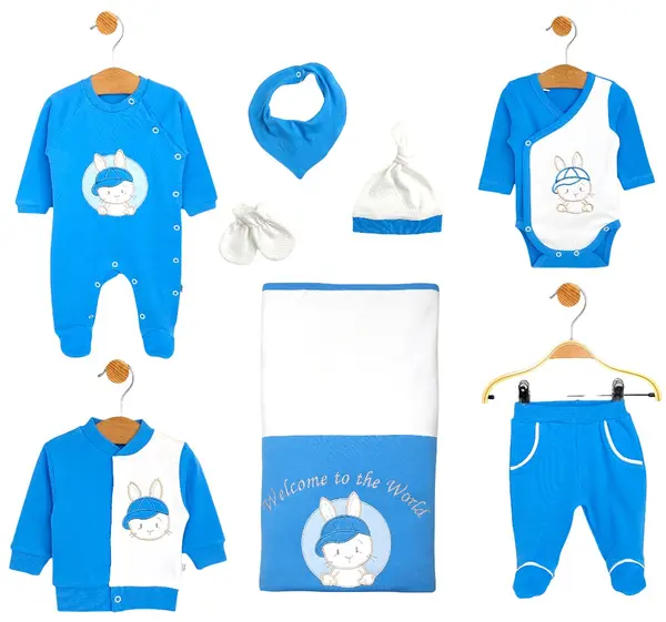 Set pentru bebeluși pentru externare din 8 piese Rainy - Bunny, 0 luni+