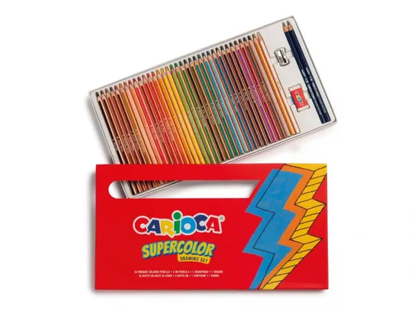 Set pentru desenat Carioca SuperColor cu 40 de piese