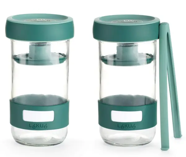 Set pentru marinare Lekue - 700 ml, 2 bucăți, verde
