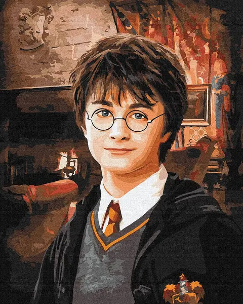 Set pentru pictură după numere Ideyka Harry Potter - Gryffindor Common Room, 40 x 50 cm