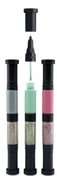 Set pentru unghii Buki France Professional Studio - Pensule, argintii, 3 culori