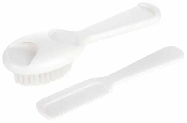 Set perie si pieptene Canpol, alb