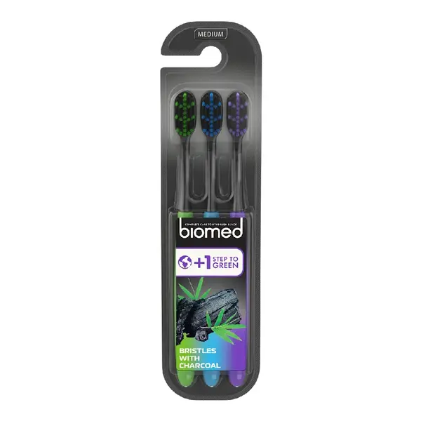 Set periute de dinti Black Three, medium, 3 bucati, Biomed