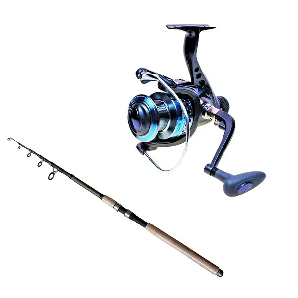 Set pescuit spinning lanseta 100% carbon 3 m si mulineta cu tambur de 3000