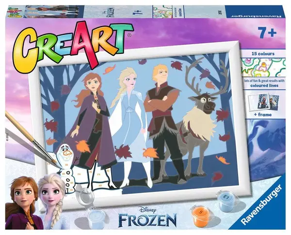Set pictură după numere Ravensburger CreArt -Regatul înghețat (varianta 2)