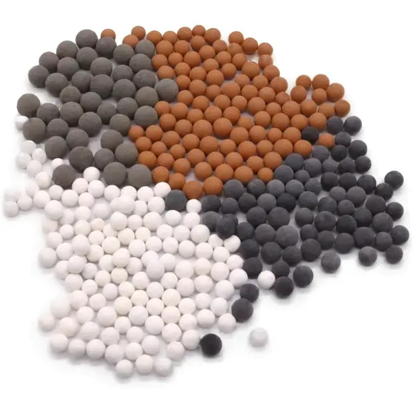 Set Pietre de Schimb, Zamo®, pentru Para de Dus, Margele cu Efect Remineralizant, Maro, Alb si Gri, 60gr