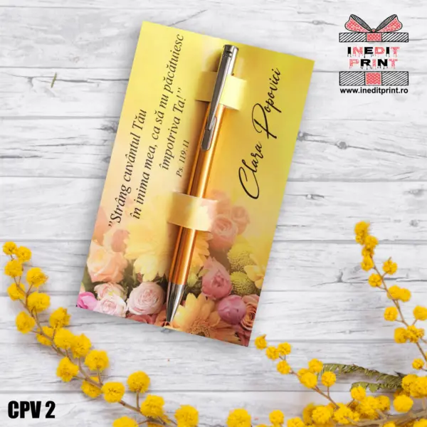 Set Pix + Cartonas personalizat Galben CPV2
