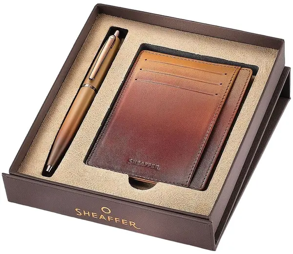Set pix Sheaffer VFM - Coffe Edition, cu husă pentru carduri