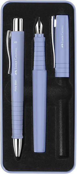 Set pix și stilou Faber-Castell Poly Ball - XB, Iris pallida