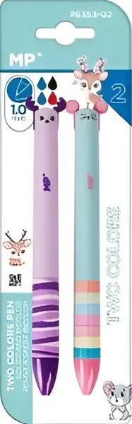 Set pixuri bicolore MP - Cerb si soricel, 2 bucati