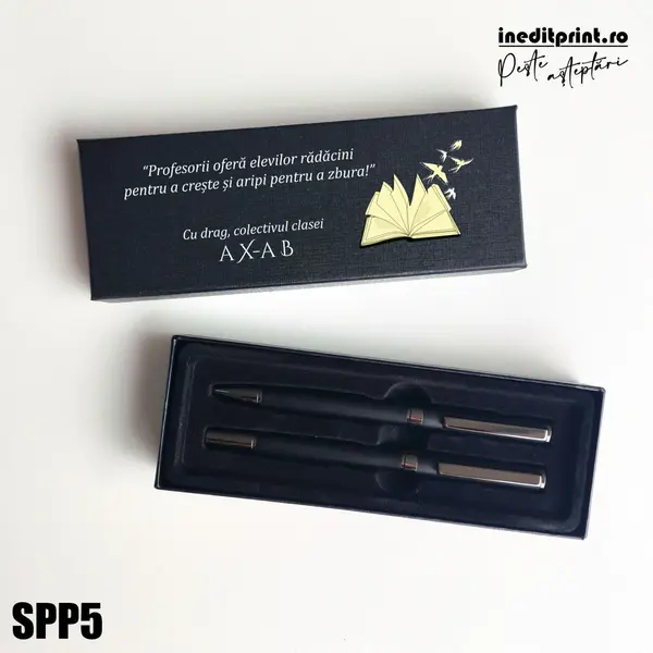 Set pixuri in cutie personalizata - profesori, Set 2 Pixuri Okonel-Negru SPP5 Set 2 Pixuri Okonel-Negru