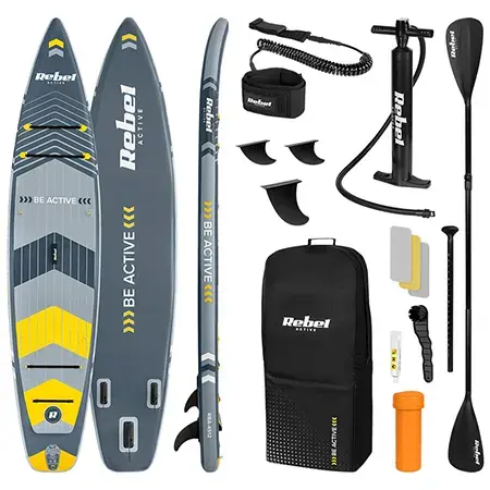Set placa gonflabila SUP REBEL ACTIVE PADDLE RBA-4512, 381 x 81 x 15 cm