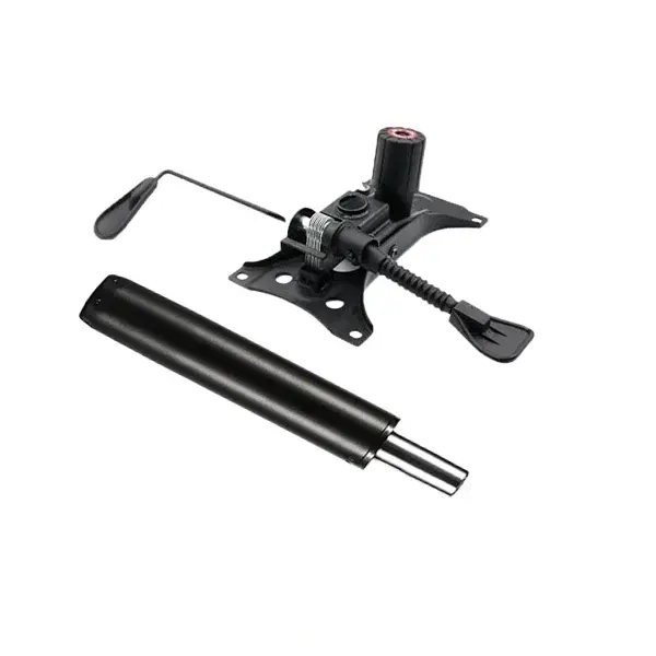 Set placuta balans metalica, 25 cm x 15 cm si cilindru piston, gaz, pentru scaune birou, negru, 35 cm