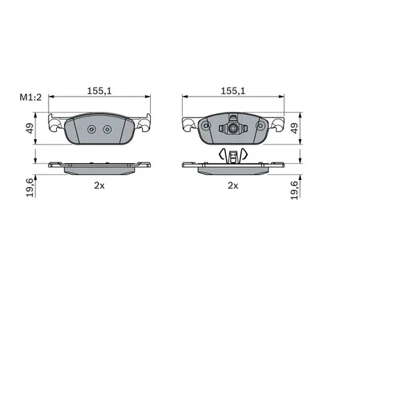 Set placute frana disc BOSCH 0 986 424 021