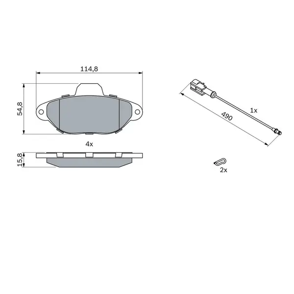 Set placute frana disc BOSCH 0 986 424 379