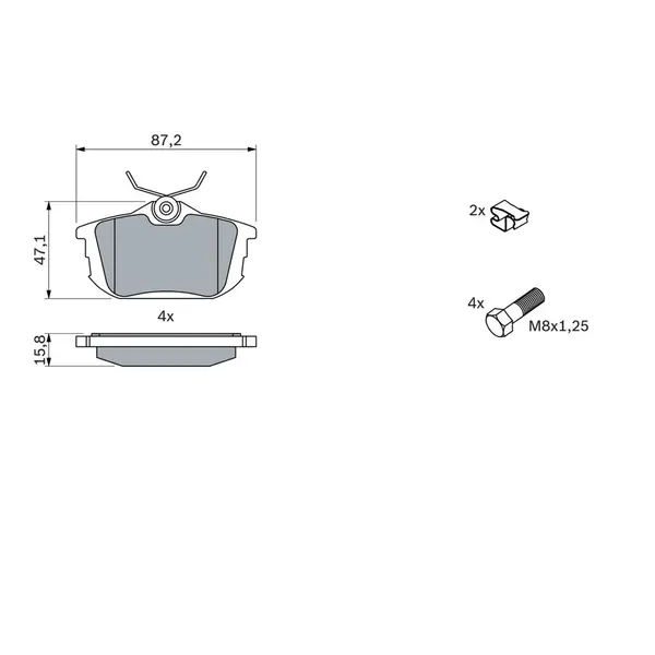 Set placute frana disc BOSCH 0 986 424 427