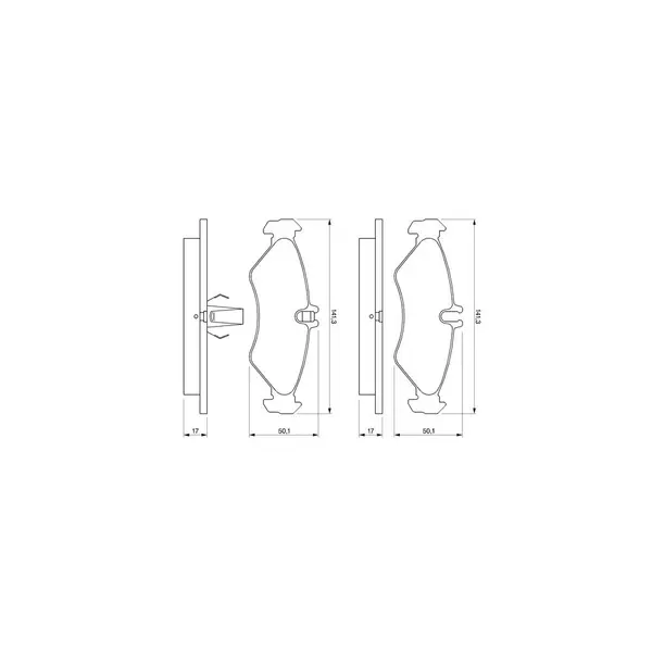 Set placute frana disc BOSCH 0 986 424 463
