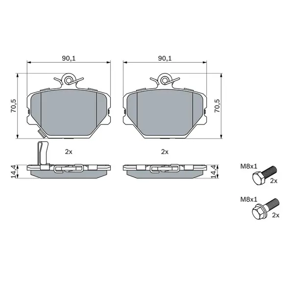 Set placute frana disc BOSCH 0 986 424 471