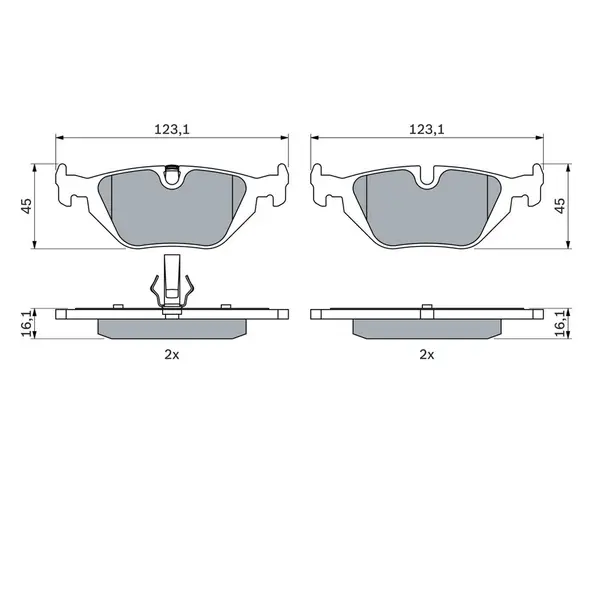 Set placute frana disc BOSCH 0 986 424 484