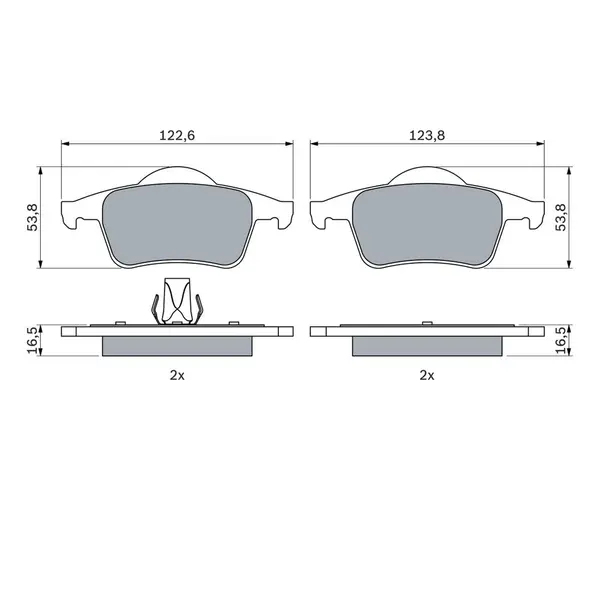 Set placute frana disc BOSCH 0 986 424 539