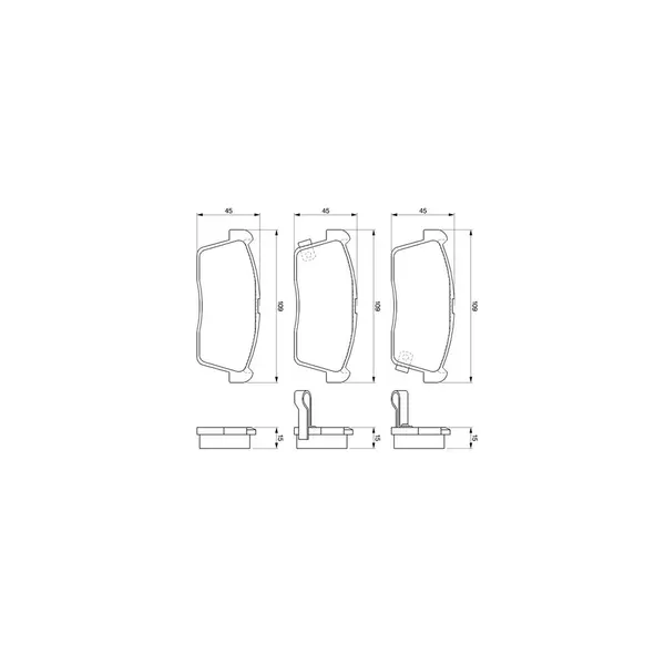 Set placute frana disc BOSCH 0 986 424 695