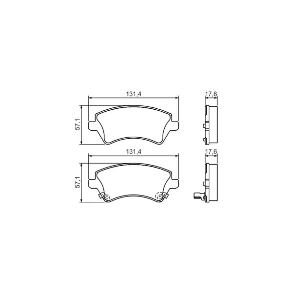 Set placute frana disc BOSCH 0 986 424 735