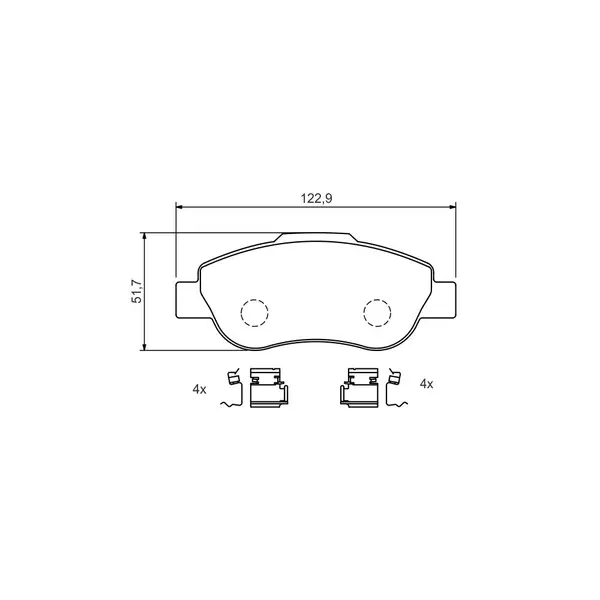 Set placute frana disc BOSCH 0 986 424 786