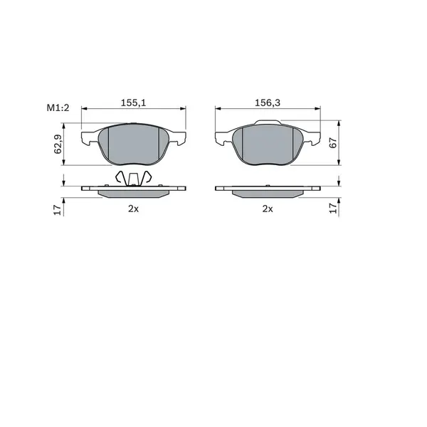 Set placute frana disc BOSCH 0 986 424 794