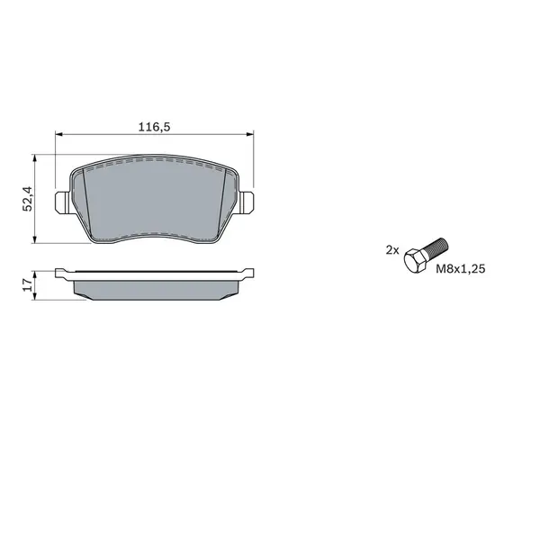 Set placute frana disc BOSCH 0 986 424 795