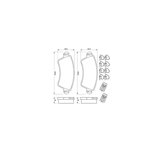 Set placute frana disc BOSCH 0 986 424 801