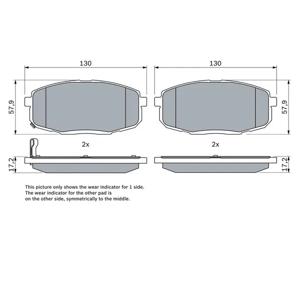 Set placute frana disc BOSCH 0 986 424 811
