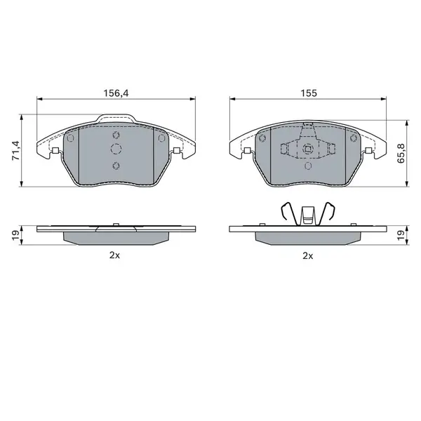 Set placute frana disc BOSCH 0 986 424 825