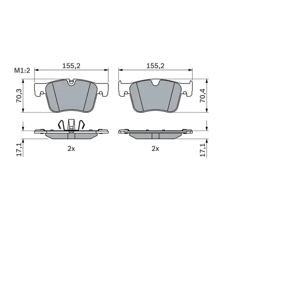 Set placute frana disc BOSCH 0 986 424 860