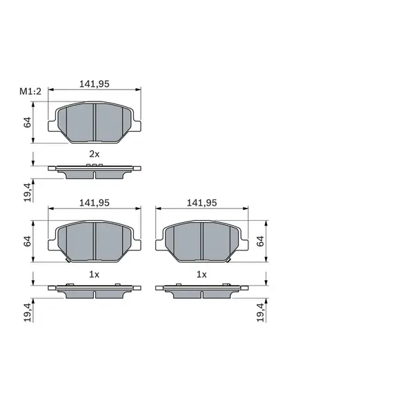 Set placute frana disc BOSCH 0 986 424 869