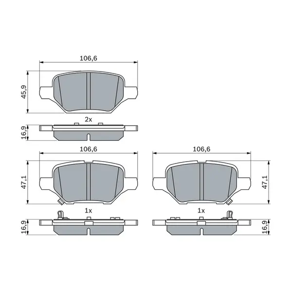 Set placute frana disc BOSCH 0 986 424 895