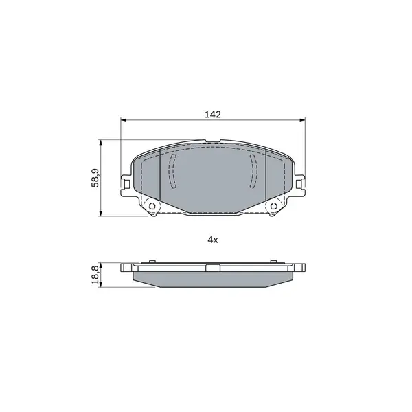 Set placute frana disc BOSCH 0 986 424 939