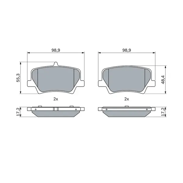 Set placute frana disc BOSCH 0 986 424 996