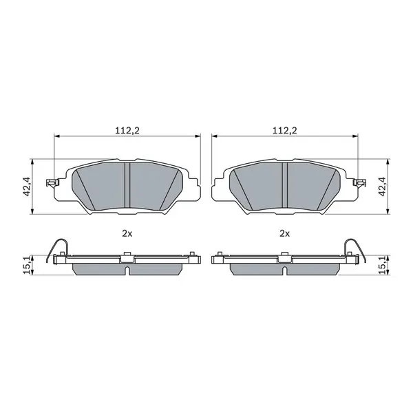 Set placute frana disc BOSCH 0 986 460 006