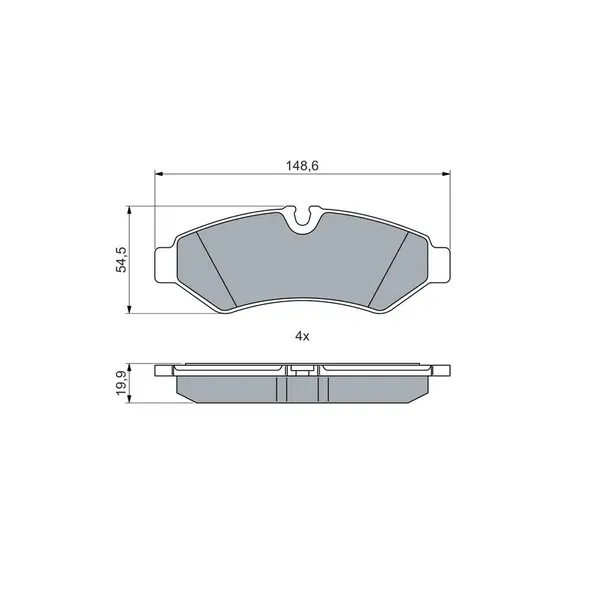 Set placute frana disc BOSCH 0 986 460 026