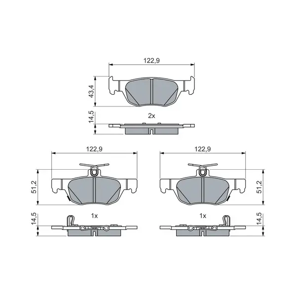 Set placute frana disc BOSCH 0 986 460 027