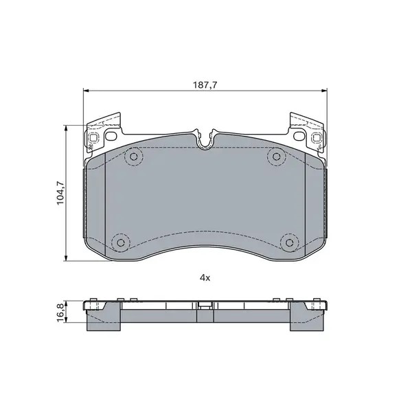 Set placute frana disc BOSCH 0 986 460 037