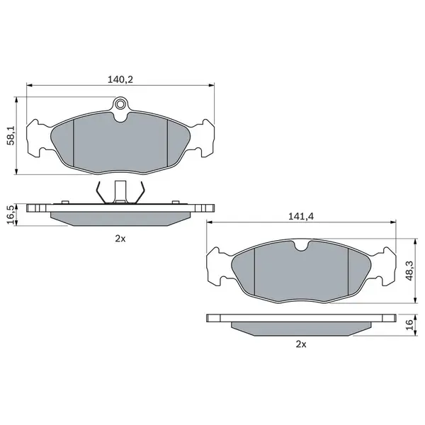 Set placute frana disc BOSCH 0 986 460 938