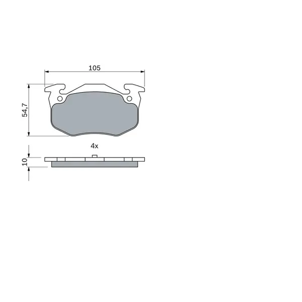 Set placute frana disc BOSCH 0 986 460 970