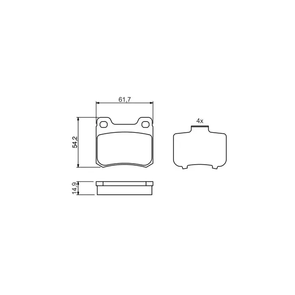 Set placute frana disc BOSCH 0 986 466 871