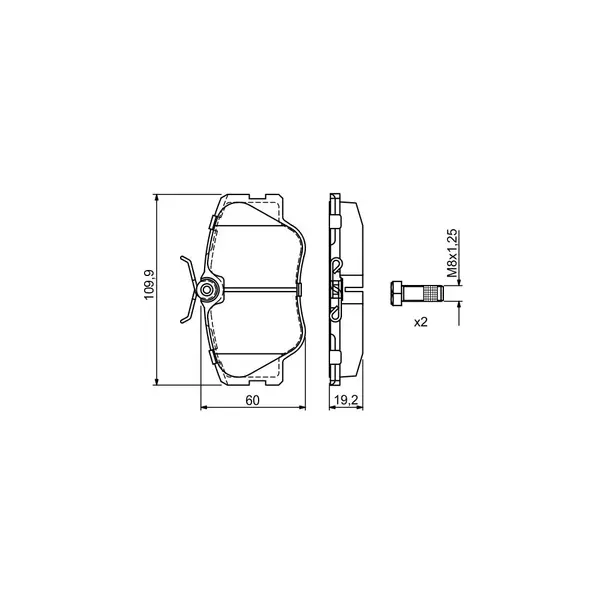 Set placute frana disc BOSCH 0 986 469 410