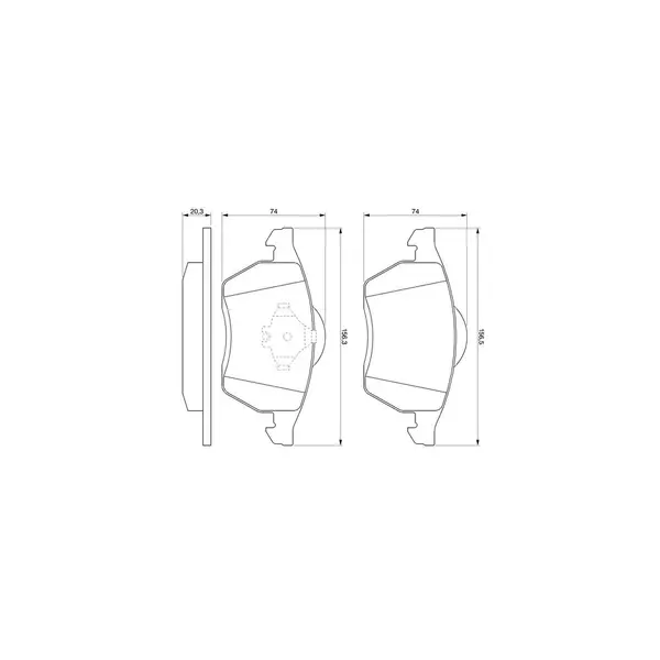 Set placute frana disc BOSCH 0 986 494 003