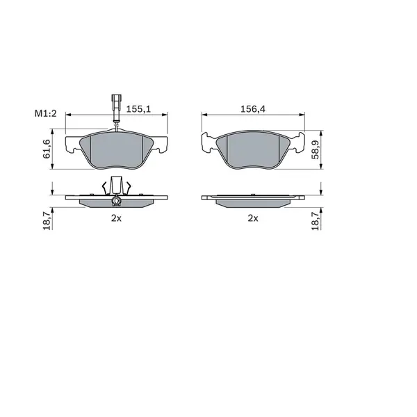 Set placute frana disc BOSCH 0 986 494 004
