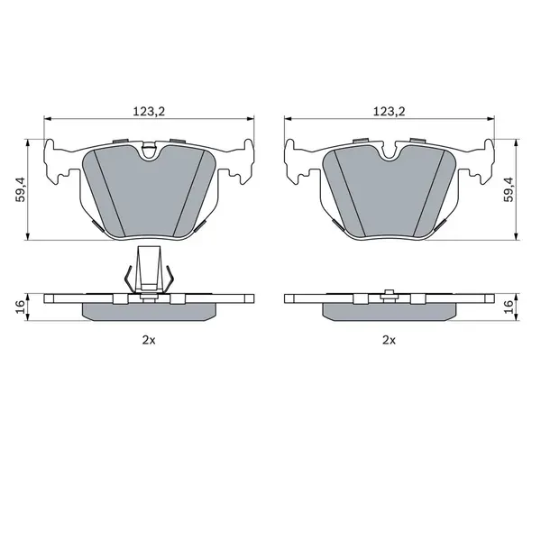 Set placute frana disc BOSCH 0 986 494 006